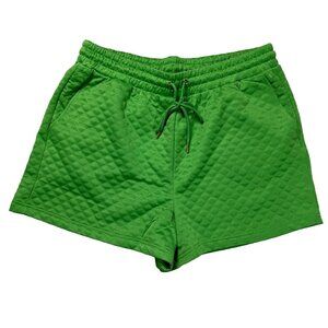 Mary Square Madelyn Shorts NWT Green Quilted, Sz XL, Drawstring Waist, Boutique